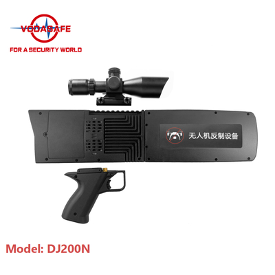 LCD Display Drone Signal Jammer Portable Gun Type Middle Power