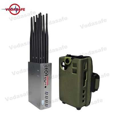 12 Bands 5G 4G 3G Wifi GPS Tracker Portable Signal Jammer 12Walt 30meter Jamming Range